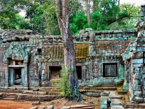 Angkor Wat temple in Cambodia, from Mui Ne, Vietnam