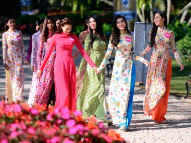 Ao dai, the national women's outfit of Vietnamese women