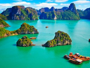 Ha Long bay in northern Vietnam from Mui Ne