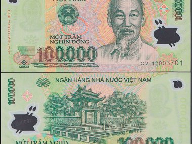 Vietnam currency 100000 vnd