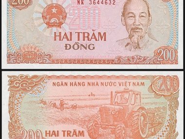 Vietnam currency 200 vnd