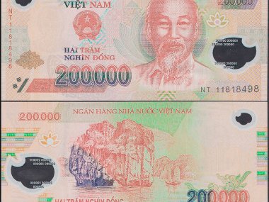 Vietnam currency 200000 vnd